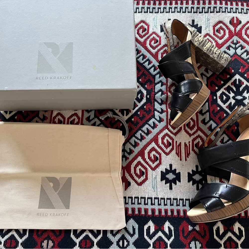 Never worn reed krakoff leather heels size 40